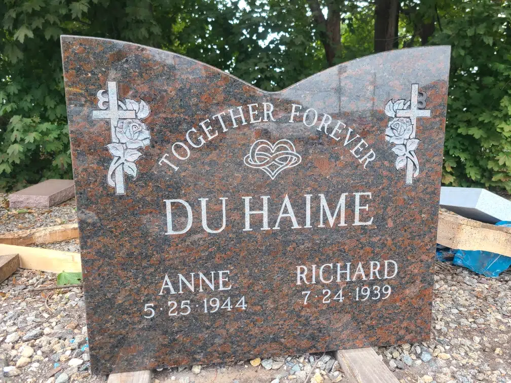 Granite Companion / Double Headstone hand-carved by Companion Memorials in NJ — image 2