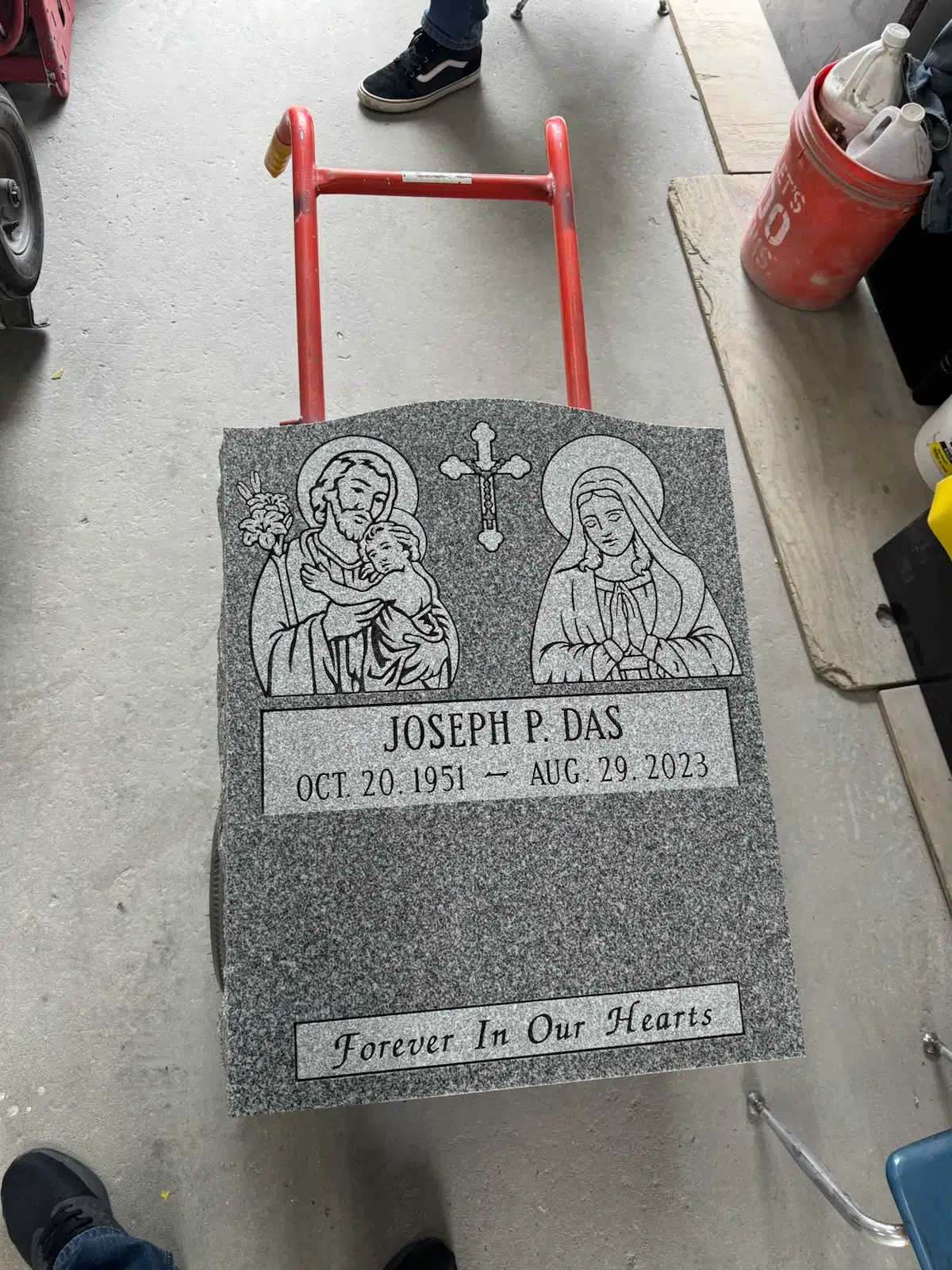 Granite Companion / Double Headstone hand-carved by Companion Memorials in NJ — image 8