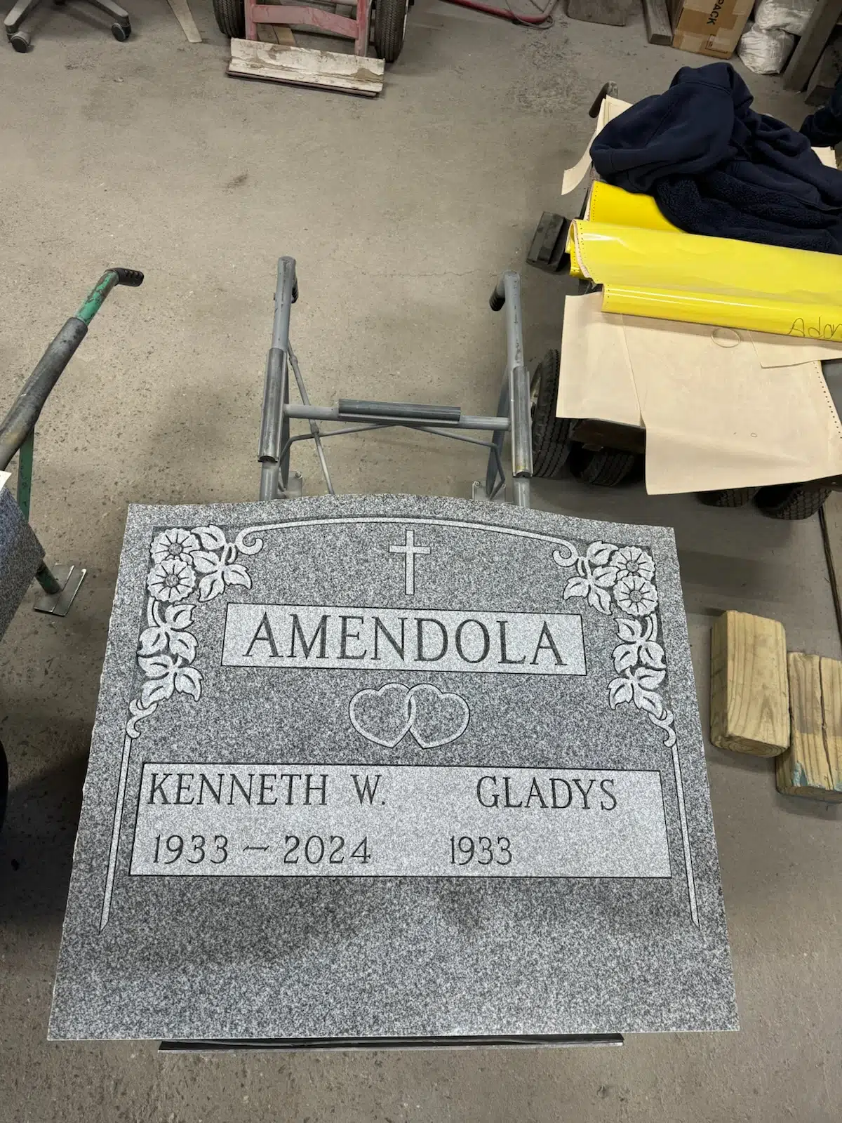 Granite Companion / Double Headstone hand-carved by Companion Memorials in NJ — image 2